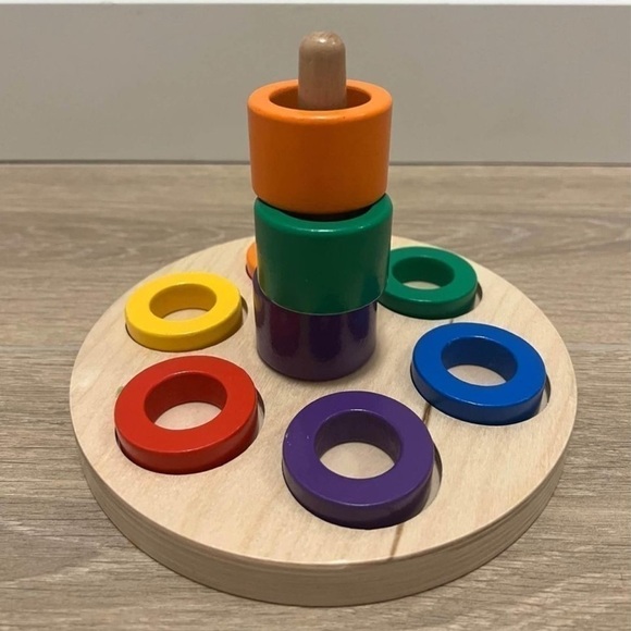 Montessori Wood Stable Stacker Toy - Picture 5 of 12